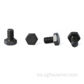 Bolt hexadecimal de zinc negro roscado